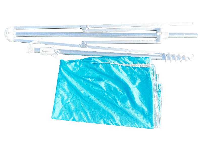 Ombrello da spiaggia decorativo a 2 coste 2,8 * 2,4 m