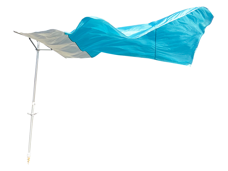 Ombrello da spiaggia decorativo a 2 coste 2,8 * 2,4 m