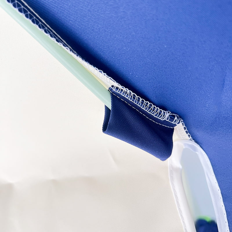 Ombrello pagoda patchwork blu e bianco da 2,5 m