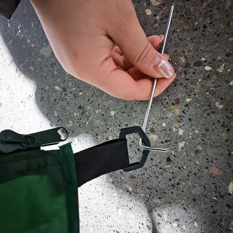 Ombrello a baldacchino verde militare da 2,2 m