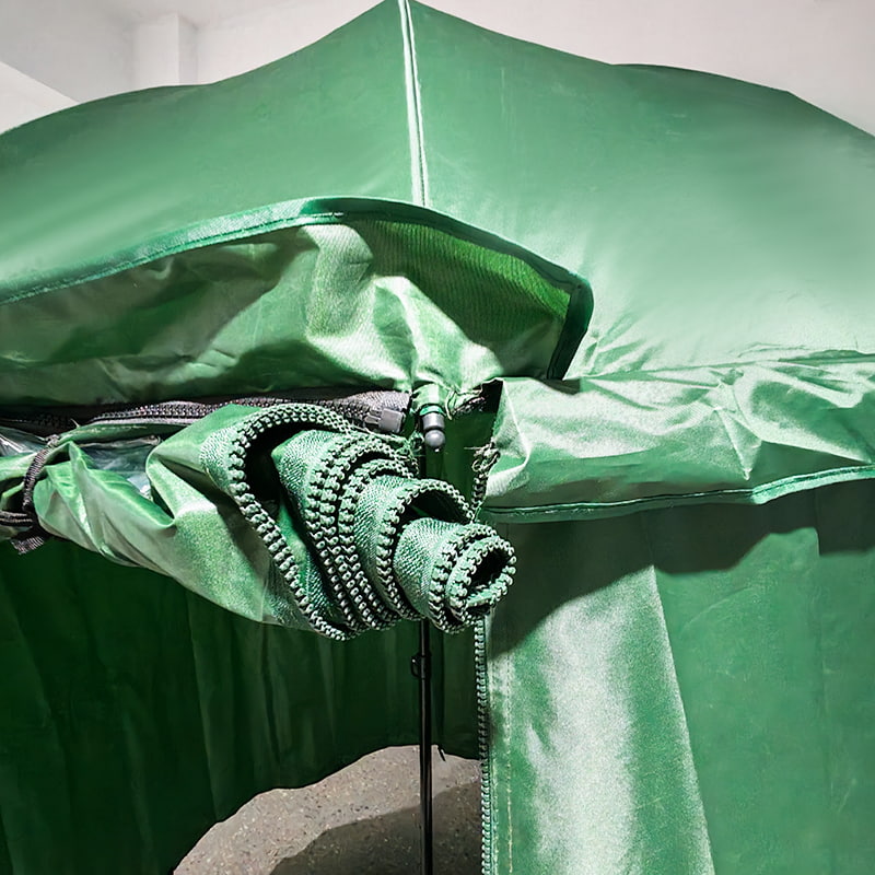 Ombrello a baldacchino verde militare da 2,2 m