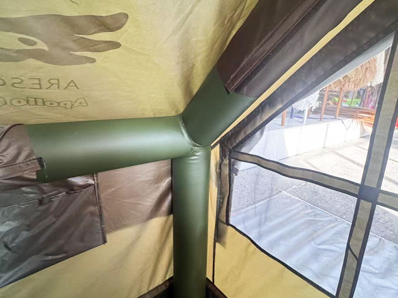 Tenda da campeggio gonfiabile verde militare di piccole dimensioni Tenda da campeggio gonfiabile verde militare di piccole dimensioni