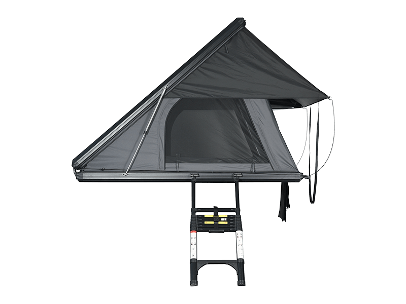 Tenda da campeggio sul tetto con scala Tenda da campeggio sul tetto con scala