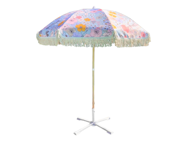 Ombrello da esterno in poliestere color legno con nappa 2M