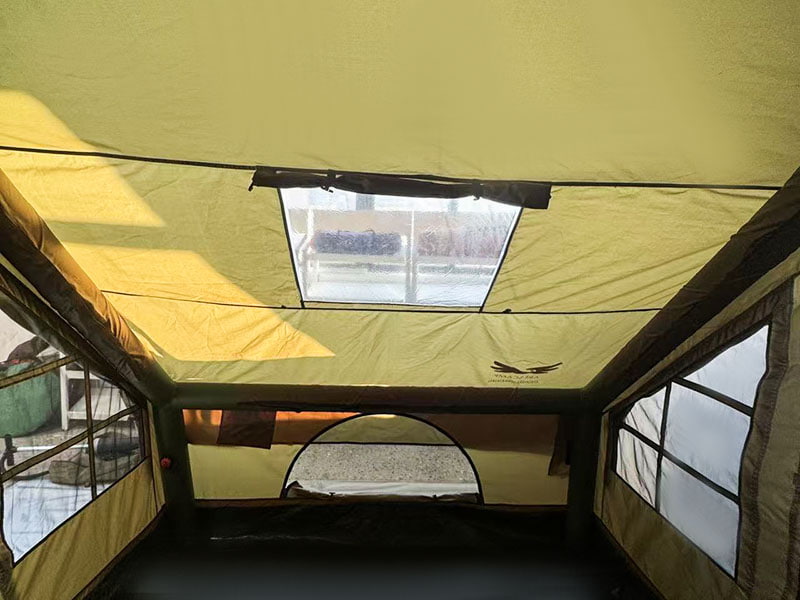 Tenda da campeggio gonfiabile verde militare di piccole dimensioni Tenda da campeggio gonfiabile verde militare di piccole dimensioni
