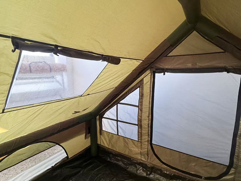 Tenda da campeggio gonfiabile verde militare di piccole dimensioni Tenda da campeggio gonfiabile verde militare di piccole dimensioni