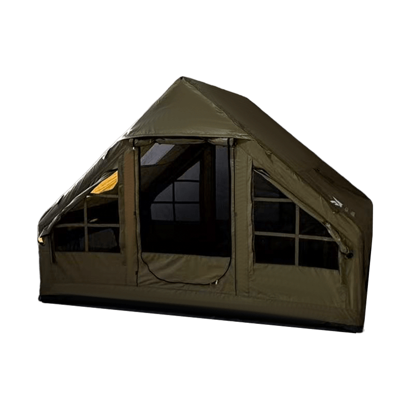 Tenda da campeggio gonfiabile verde militare di piccole dimensioni
