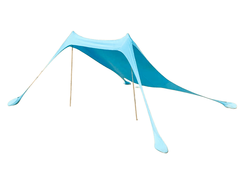 Tenda da spiaggia portatile con ombrellone in Lycra tutto in uno